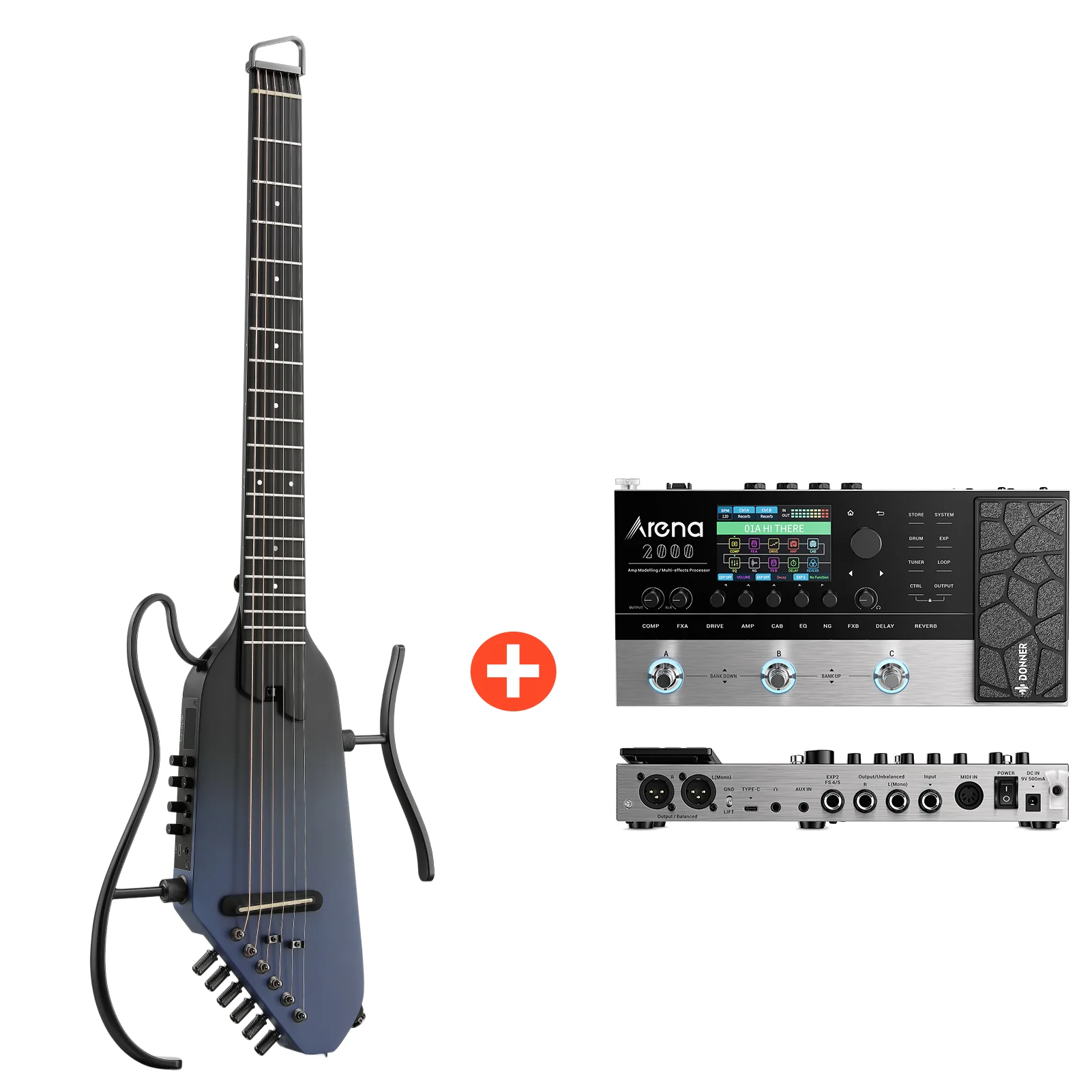 Donner HUSH I PRO Guitarra de viaje - Image 67