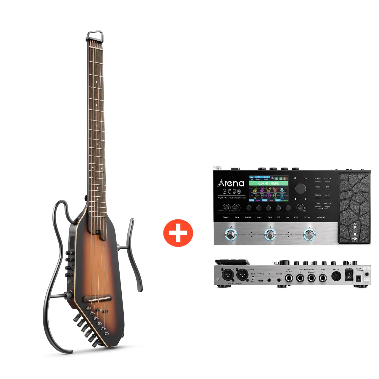 Donner HUSH I PRO Guitarra de viaje - Image 8