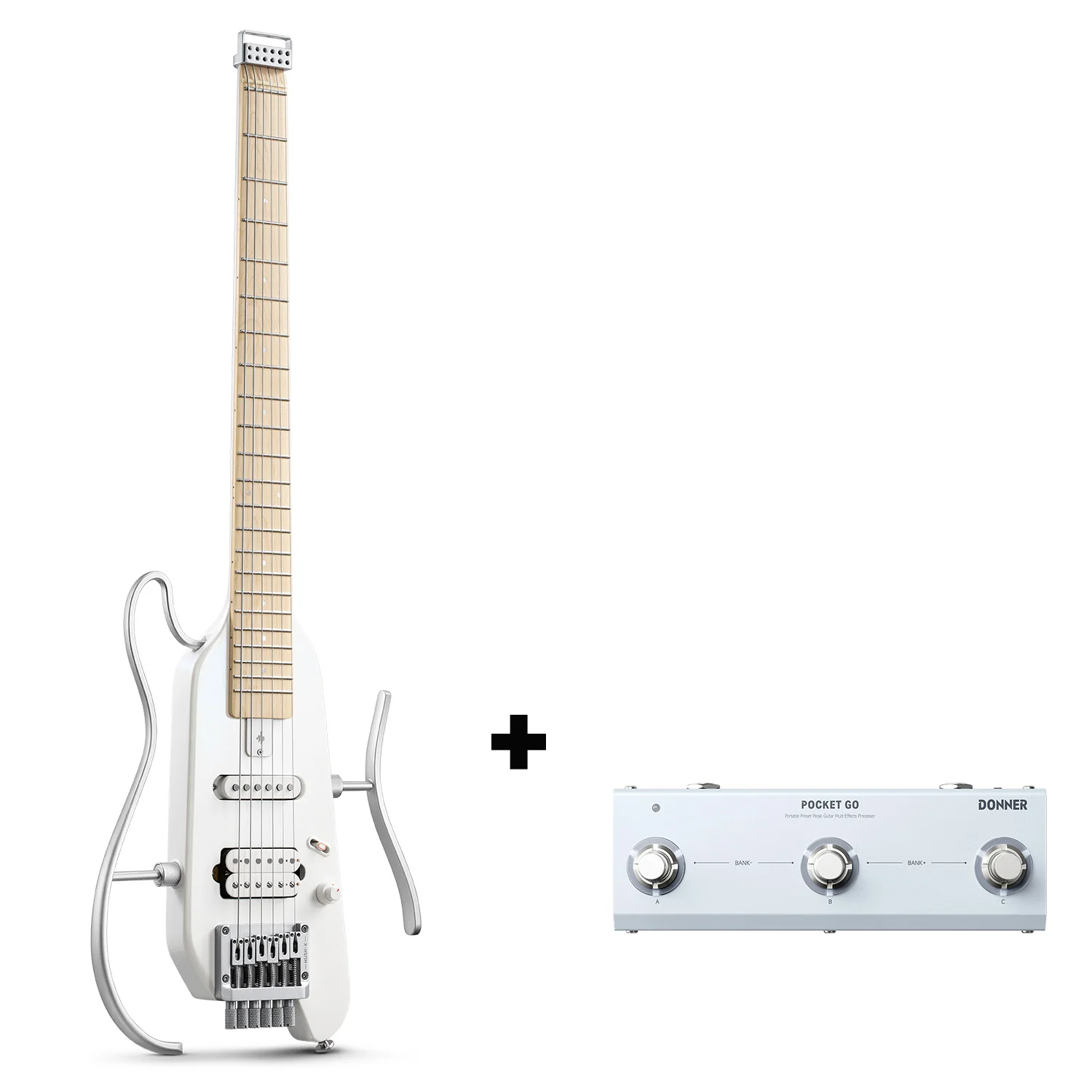 Donner HUSH X Guitarra eléctrica ultraligera sin cabeza - Image 5