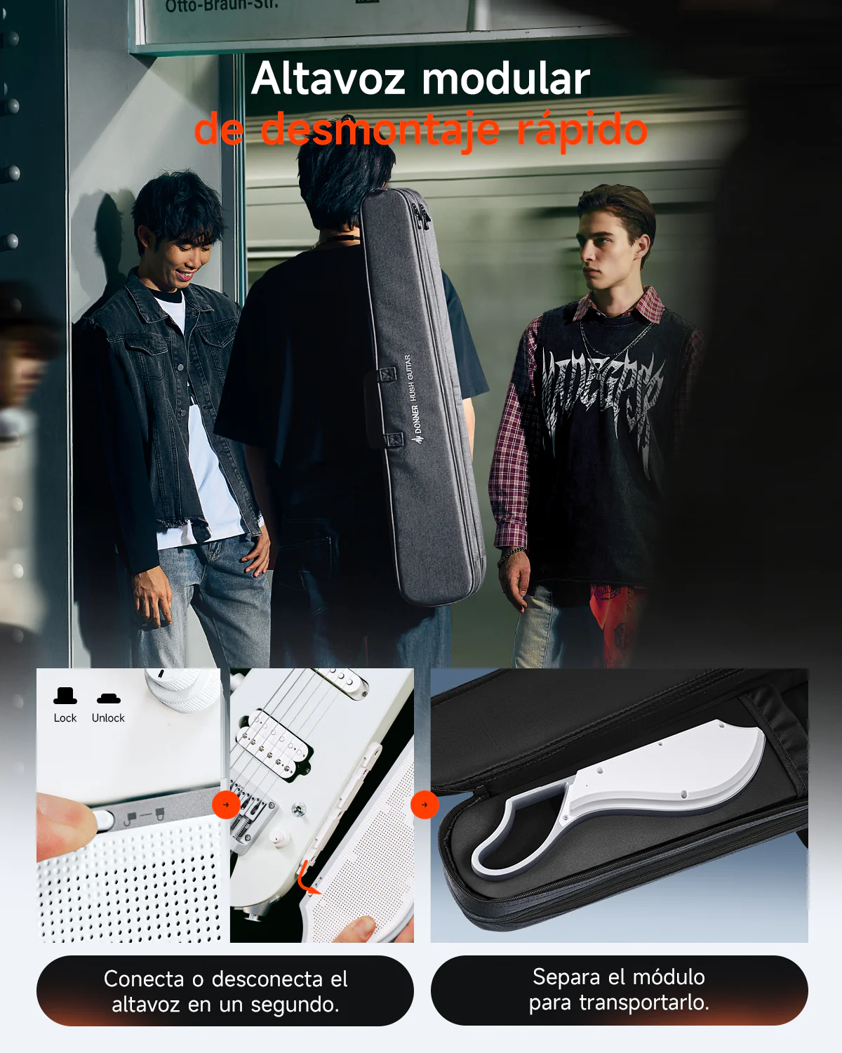 Donner HUSH X LIVE guitarra de viaje  (Edición MIYAVI disponible) - Image 12