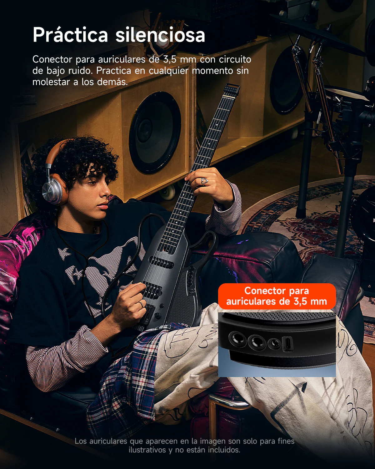 Donner HUSH X LIVE guitarra de viaje  (Edición MIYAVI disponible) - Image 25