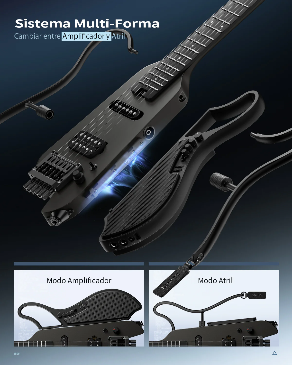 Donner HUSH X LIVE guitarra de viaje  (Edición MIYAVI disponible) - Image 8