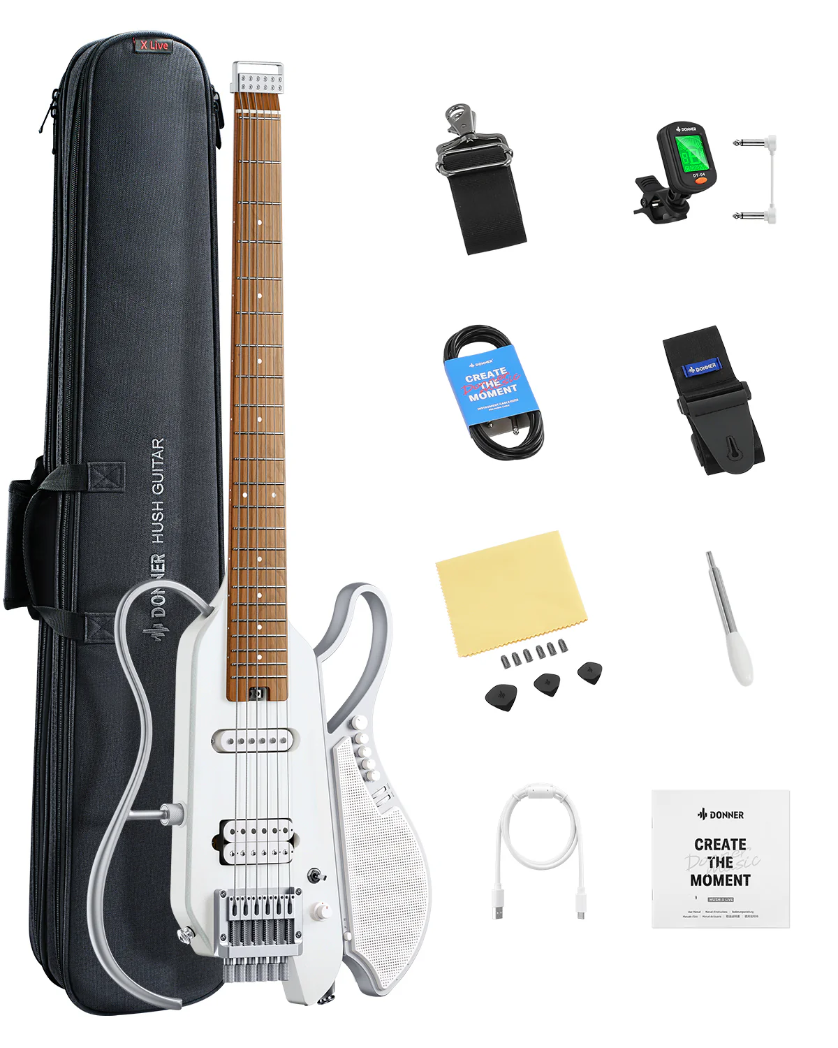 Donner HUSH X LIVE guitarra de viaje  (Edición MIYAVI disponible) - Image 9