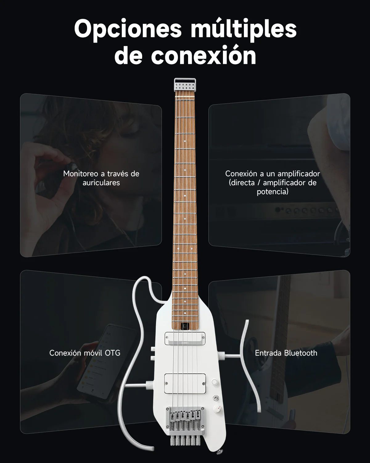 Donner HUSH X PRO Guitarra de viaje versátil - Image 15
