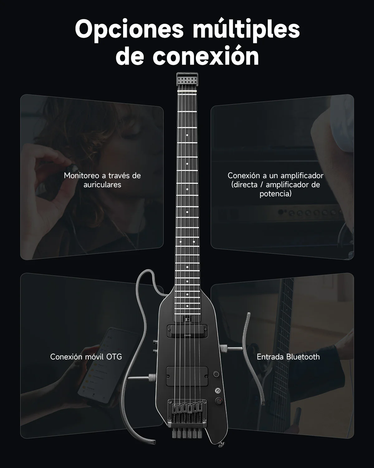Donner HUSH X PRO Guitarra de viaje versátil - Image 22