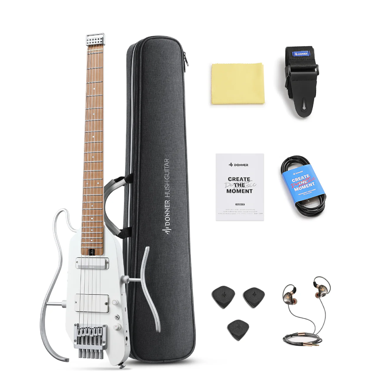 Donner HUSH X PRO Guitarra de viaje versátil - Image 24
