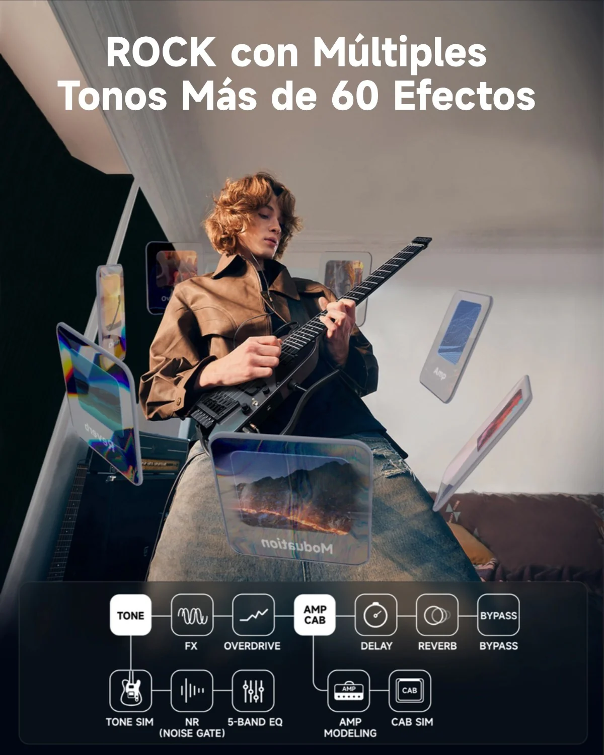 Donner HUSH X PRO Guitarra de viaje versátil - Image 35