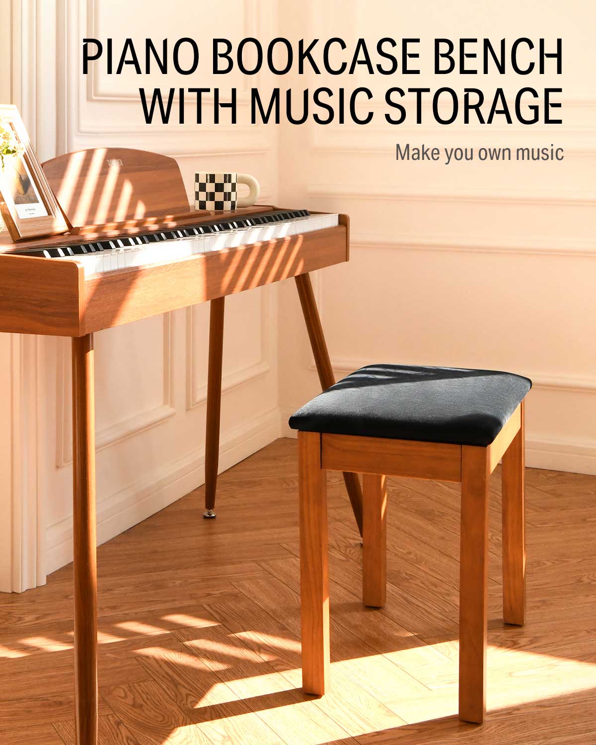 Donner DKB-10 Banco de piano espacioso - Image 4