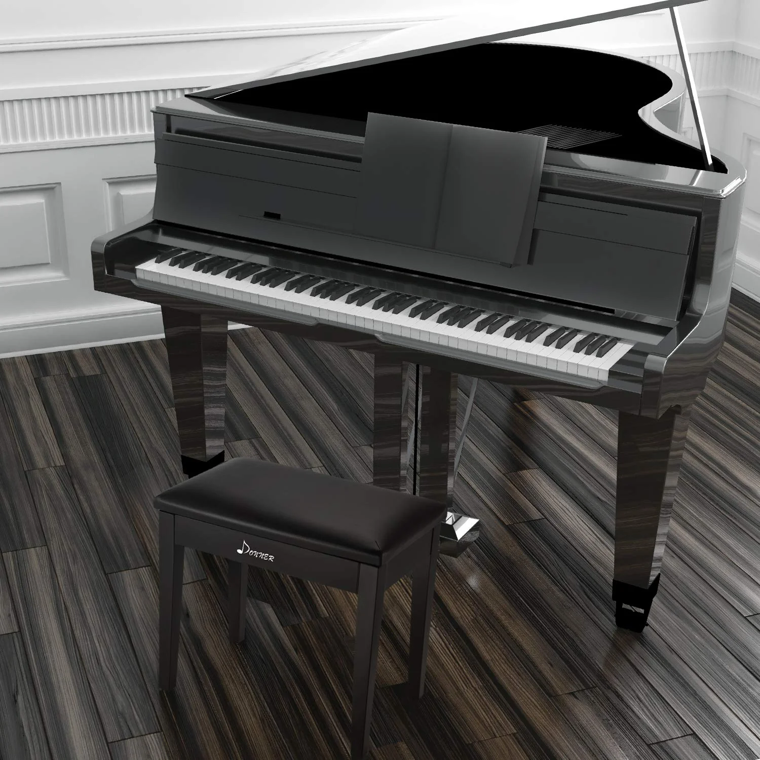 Donner DKB-10 Banco de piano espacioso - Image 4