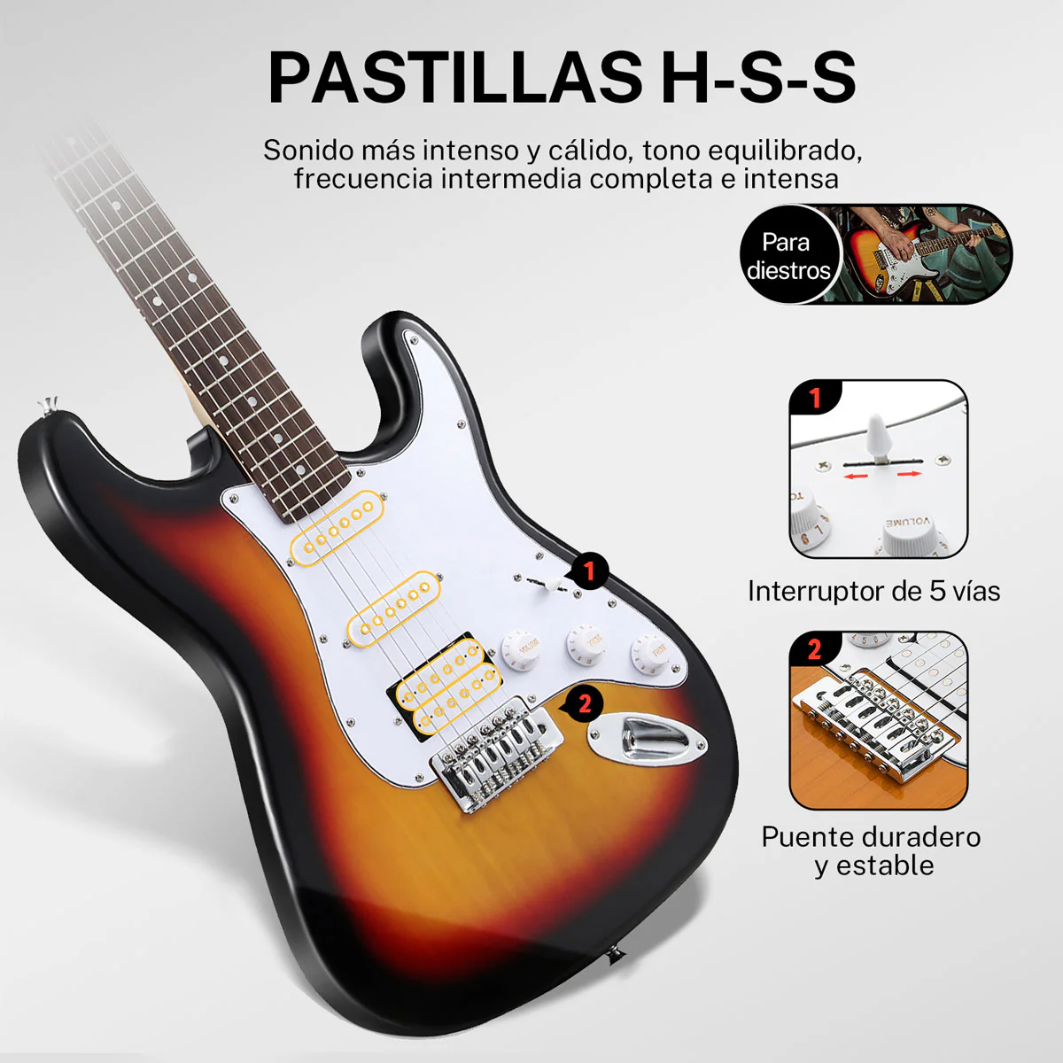 Donner DST-100S Guitarra eléctrica - Image 4