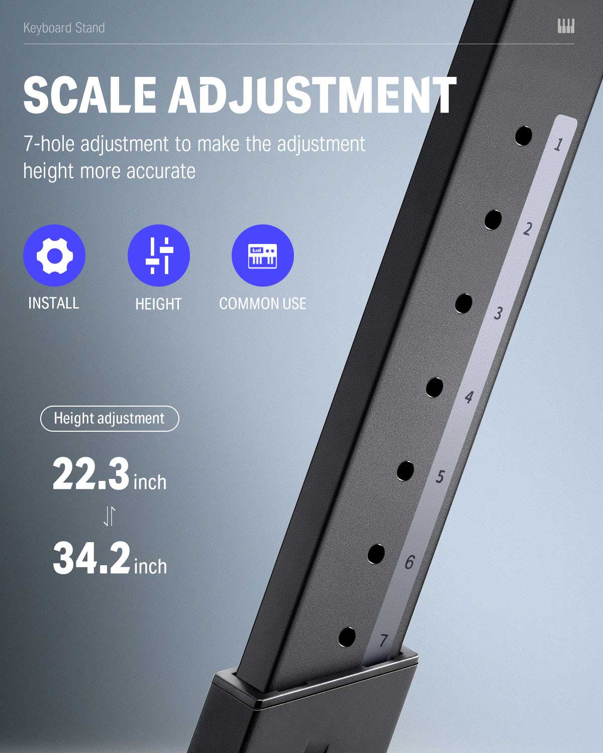 Donner DKS-100 Soporte de teclado en forma de Z plegable - Image 10