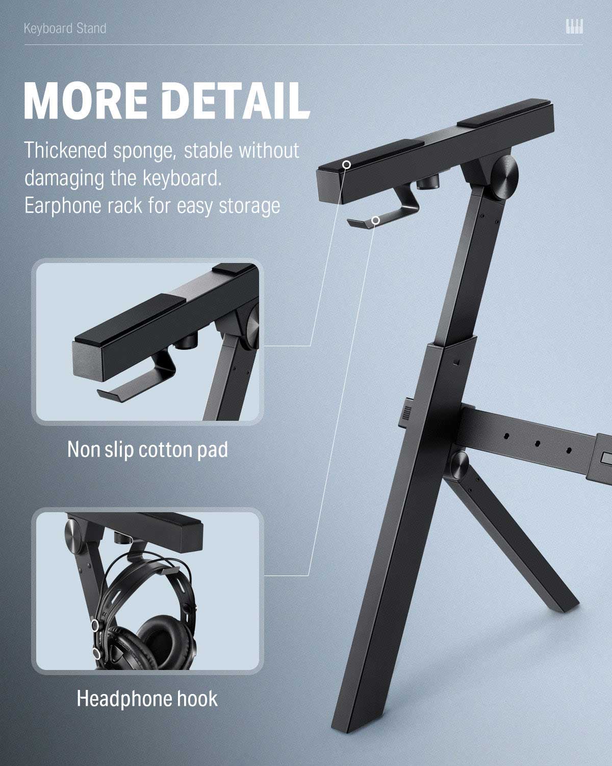 Donner DKS-100 Soporte de teclado en forma de Z plegable - Image 9