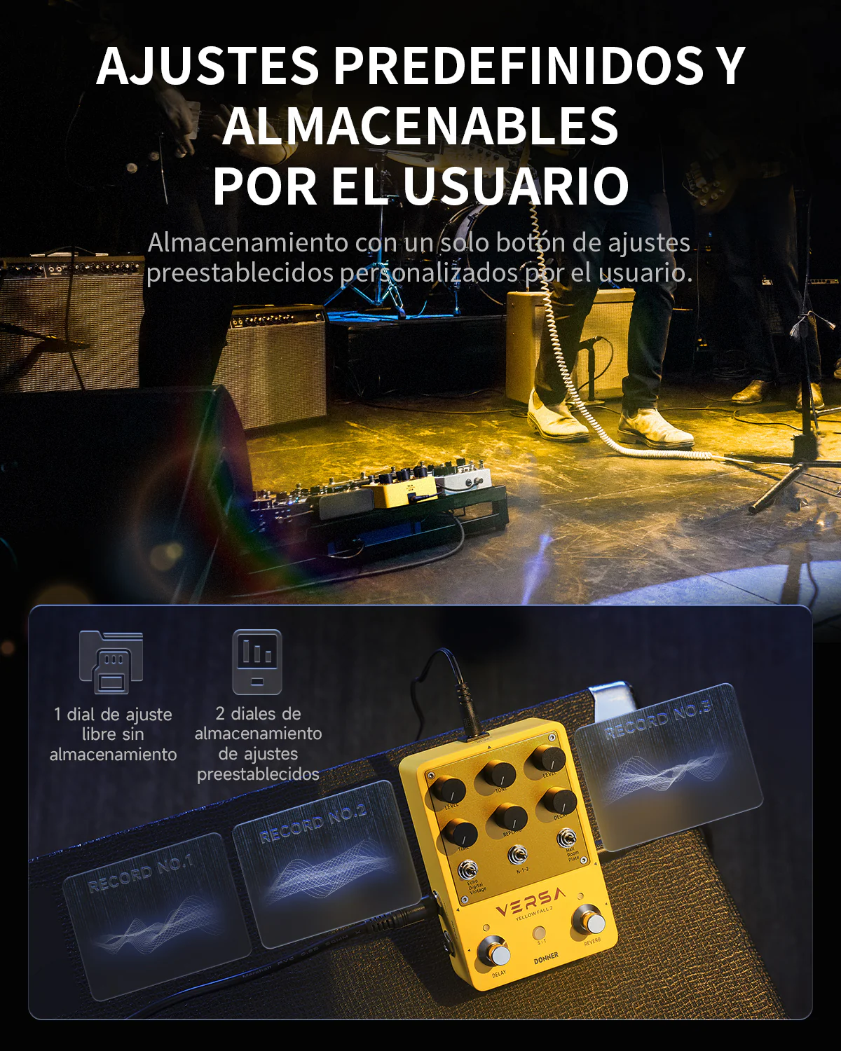 Donner Yellow Fall II Pedal efecto reverb y delay - Image 5