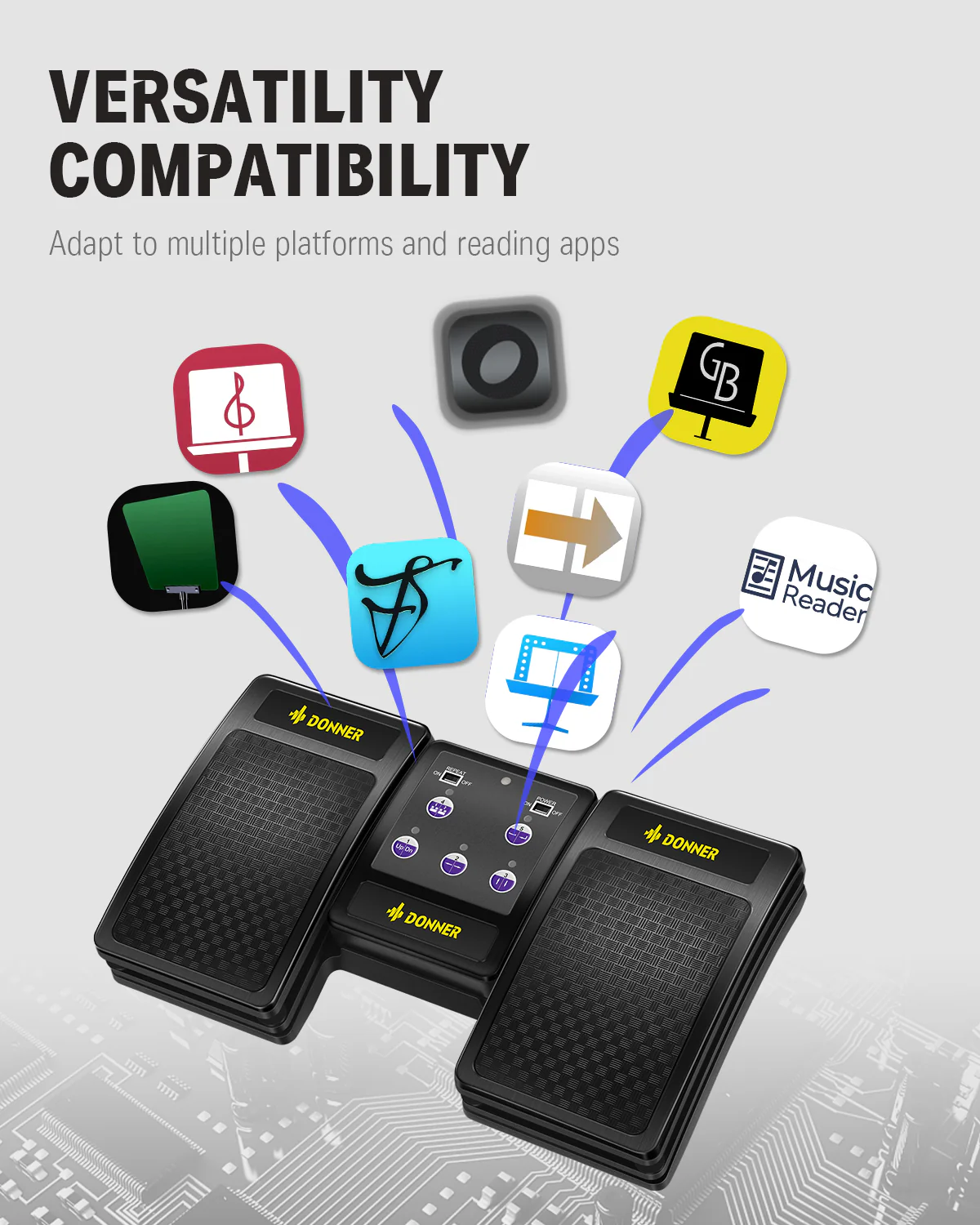 Donner DBM-10 Pedal Bluetooth para paginación automática - Image 4