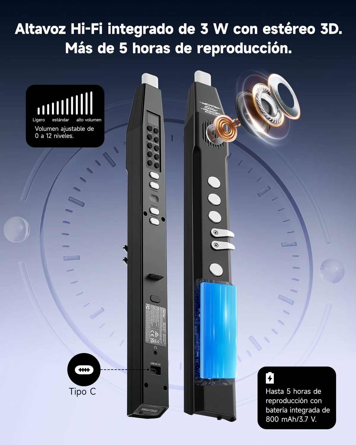 Eastar EDA-100 Instrumento de viento digital, negro - Image 4