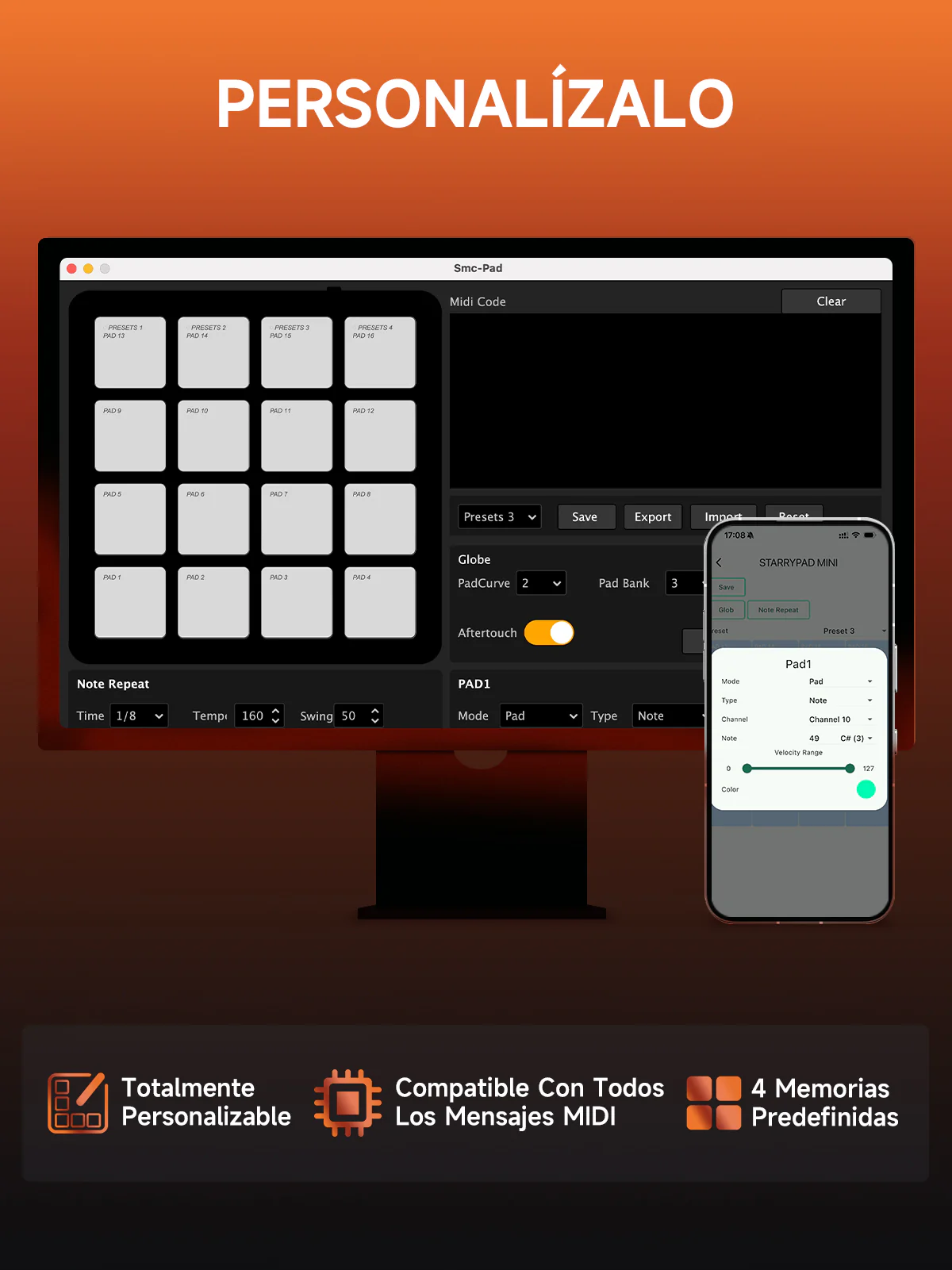MINI CONTROLADOR MIDI STARRYPAD - Image 6