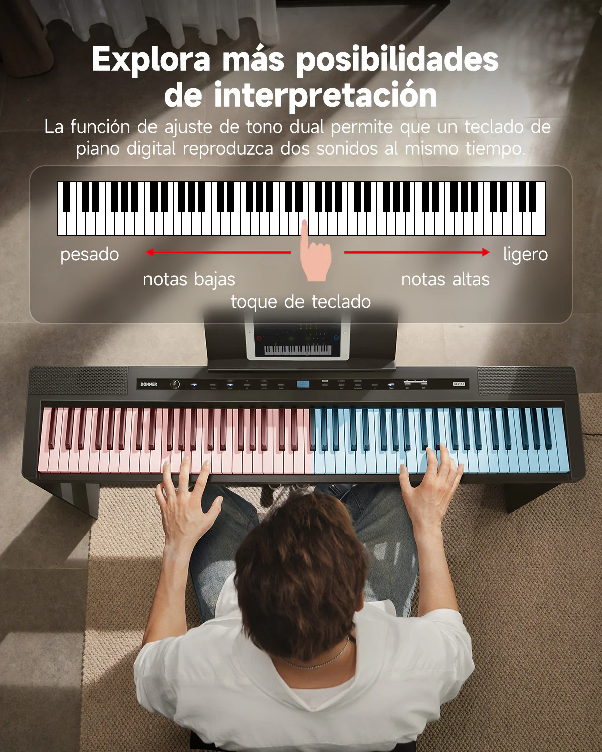 Donner DEP-16S Piano digital de acero pesado - Image 7