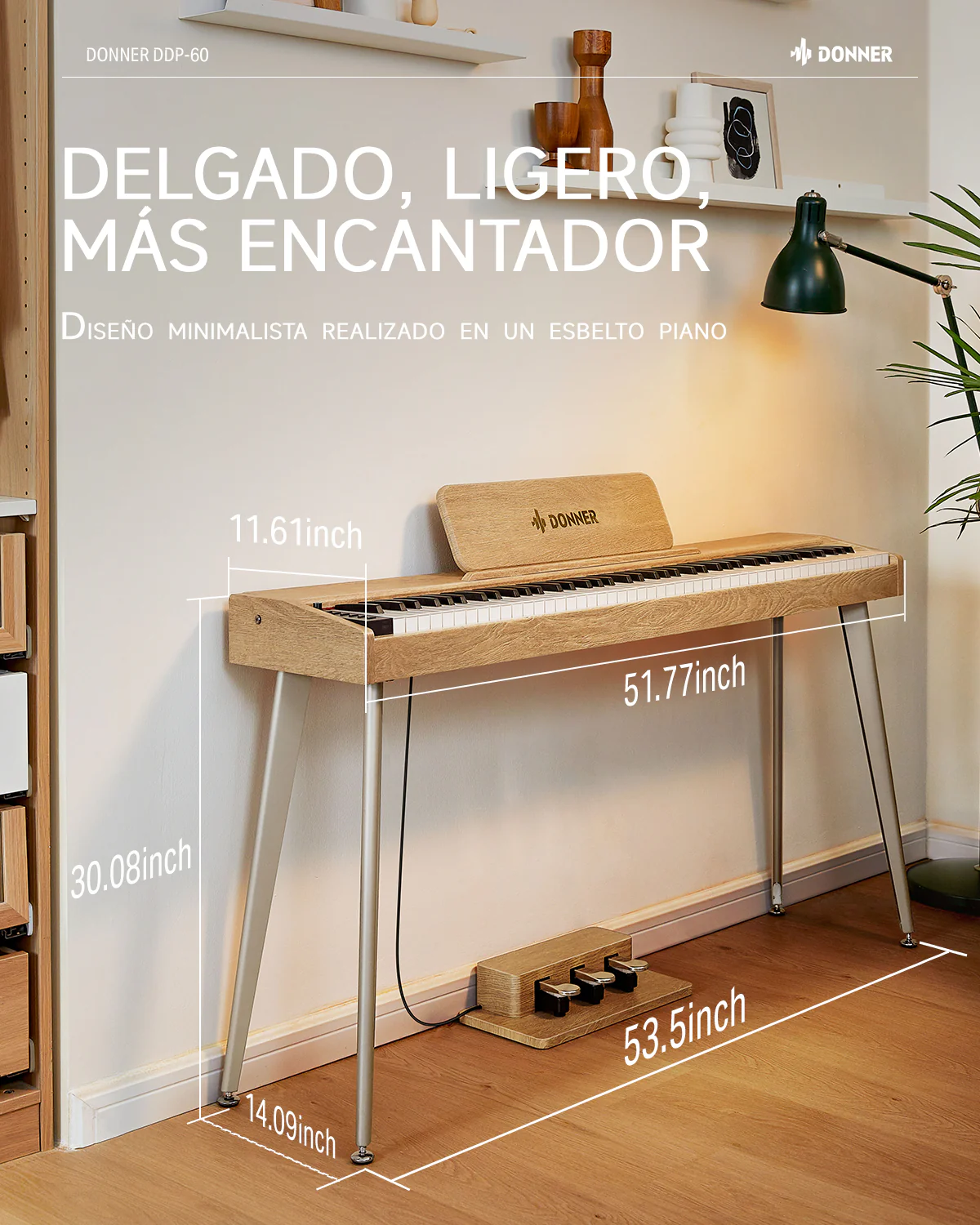 Donner DDP-60 Piano digital con teclado semi-pesado - Image 12
