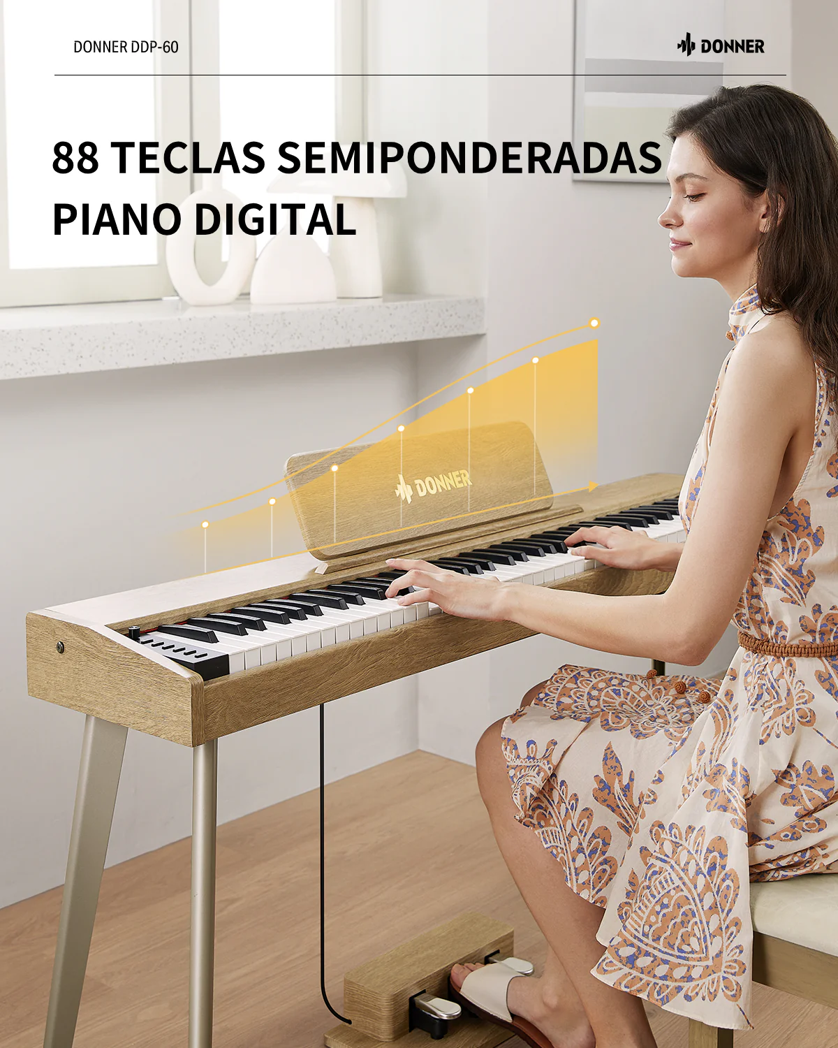 Donner DDP-60 Piano digital con teclado semi-pesado - Image 13