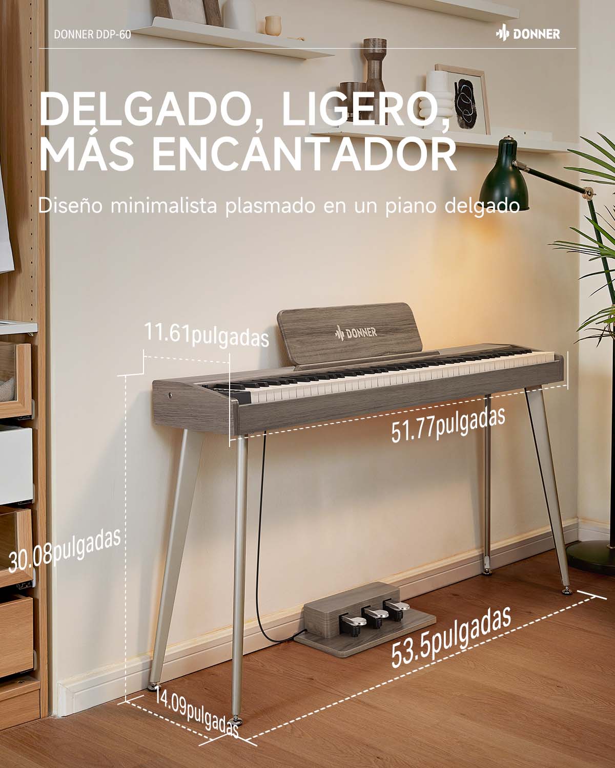 Donner DDP-60 Piano digital con teclado semi-pesado - Image 25