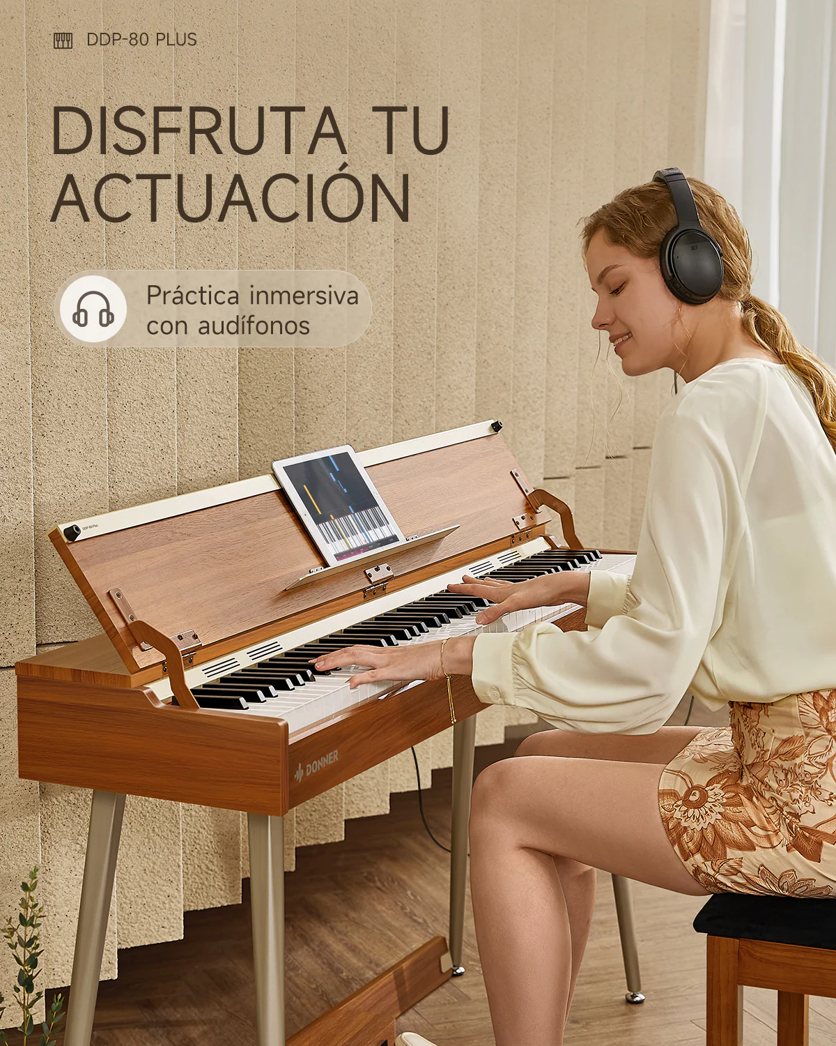 Donner DDP-80 PLUS Piano digital con tapa semiabierta - Image 10