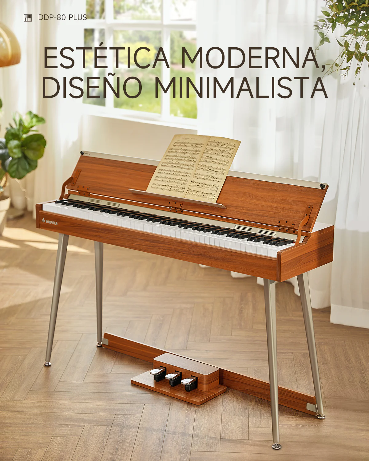 Donner DDP-80 PLUS Piano digital con tapa semiabierta - Image 12