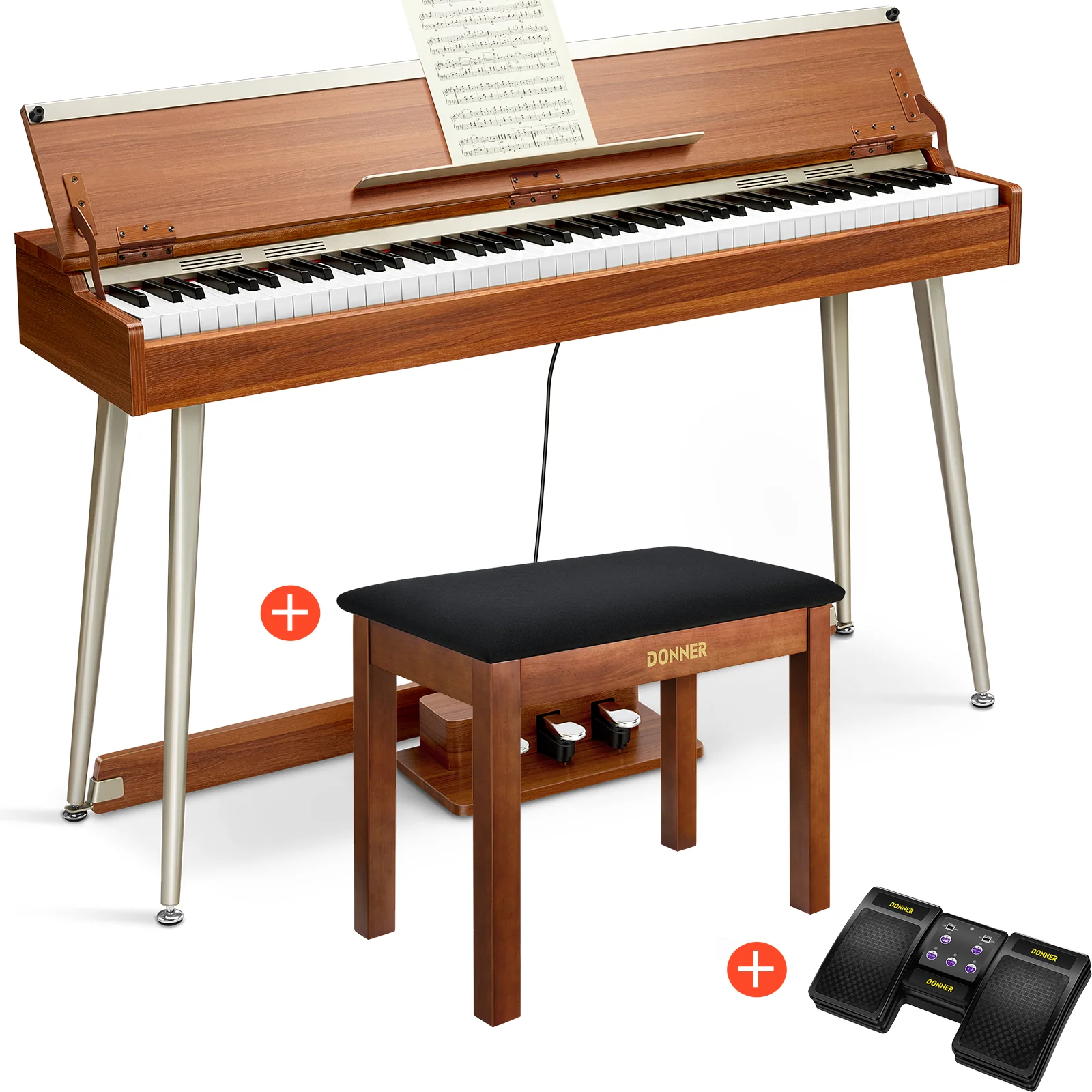 Donner DDP-80 PLUS Piano digital con tapa semiabierta - Image 4