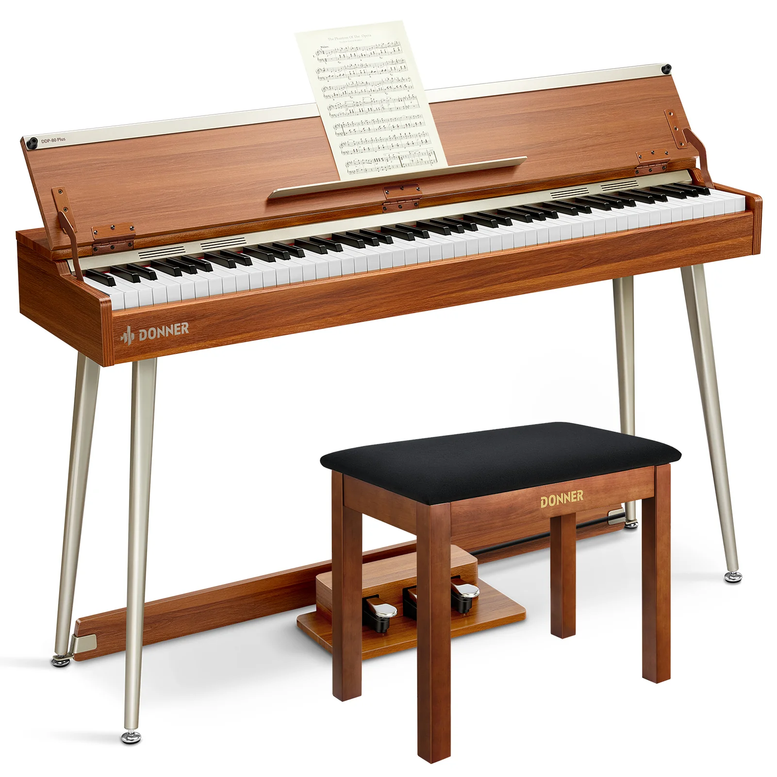 Donner DDP-80 PLUS Piano digital con tapa semiabierta - Image 5