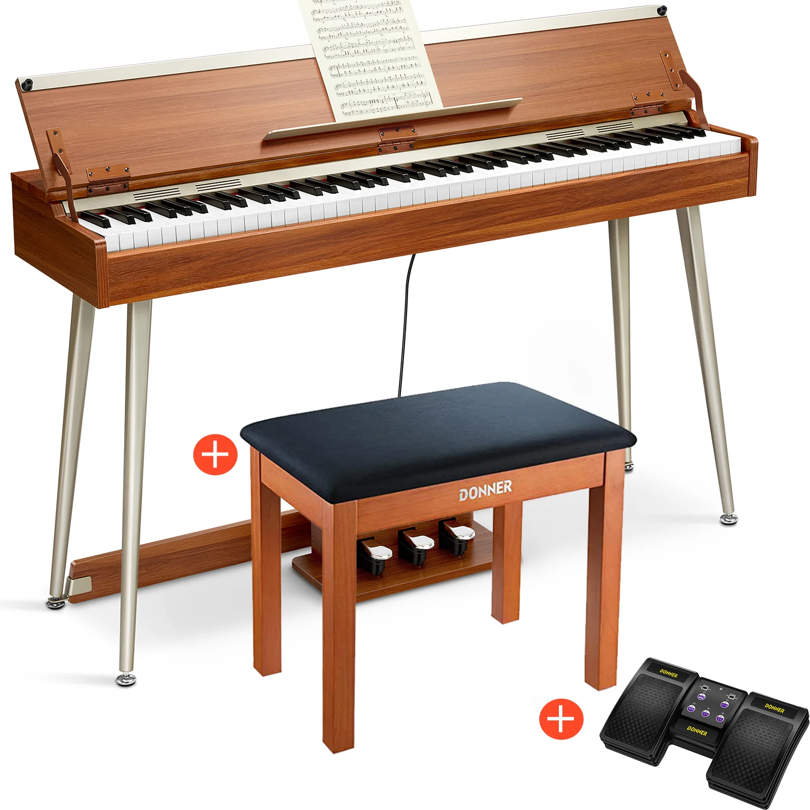 Donner DDP-80 PLUS Piano digital con tapa semiabierta - Image 6